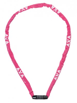 AXA Rigid Kædelås med kode 120 cm pink