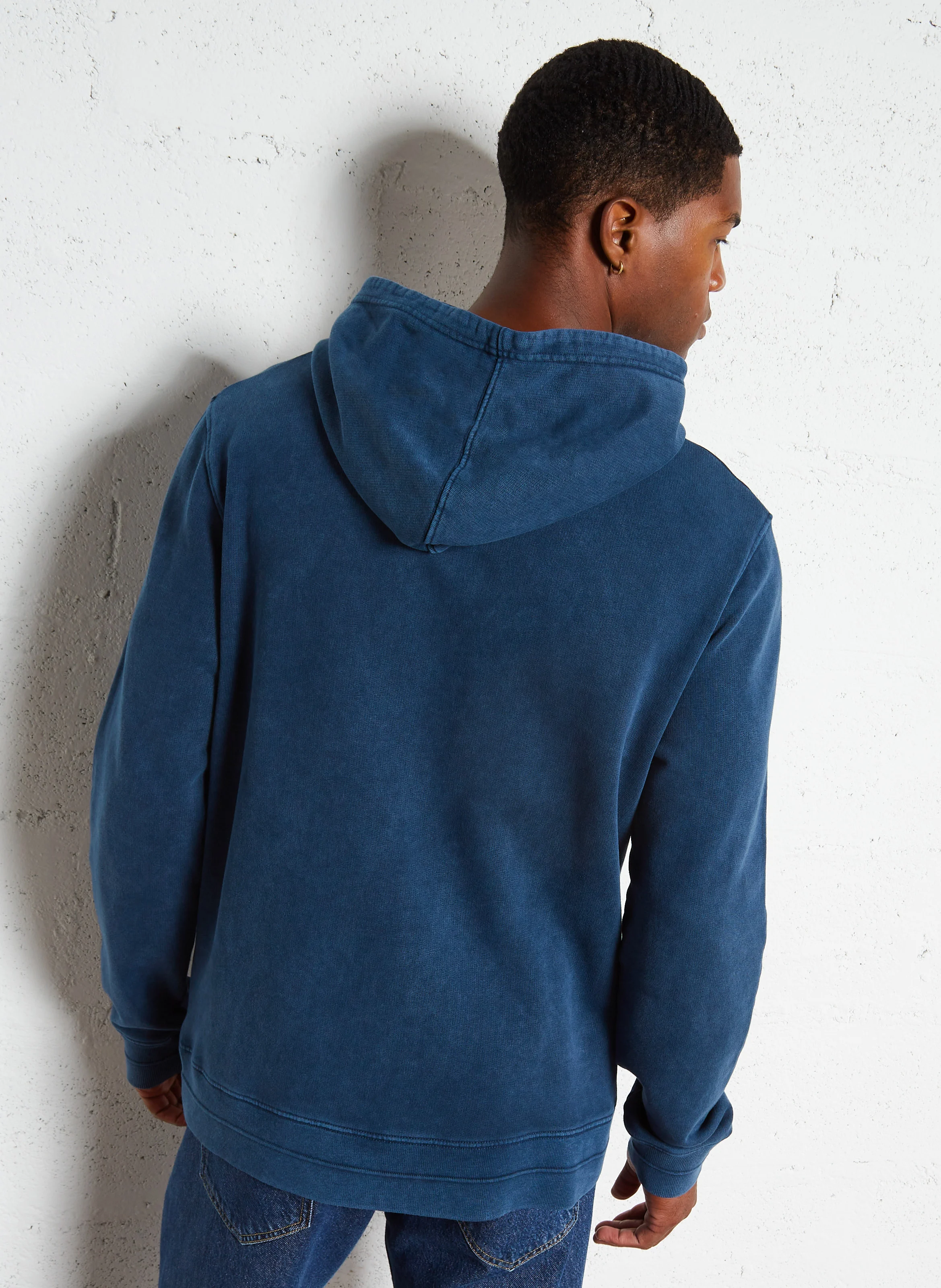 SILVERTON - Sweat à capuche droit en coton | Bleu