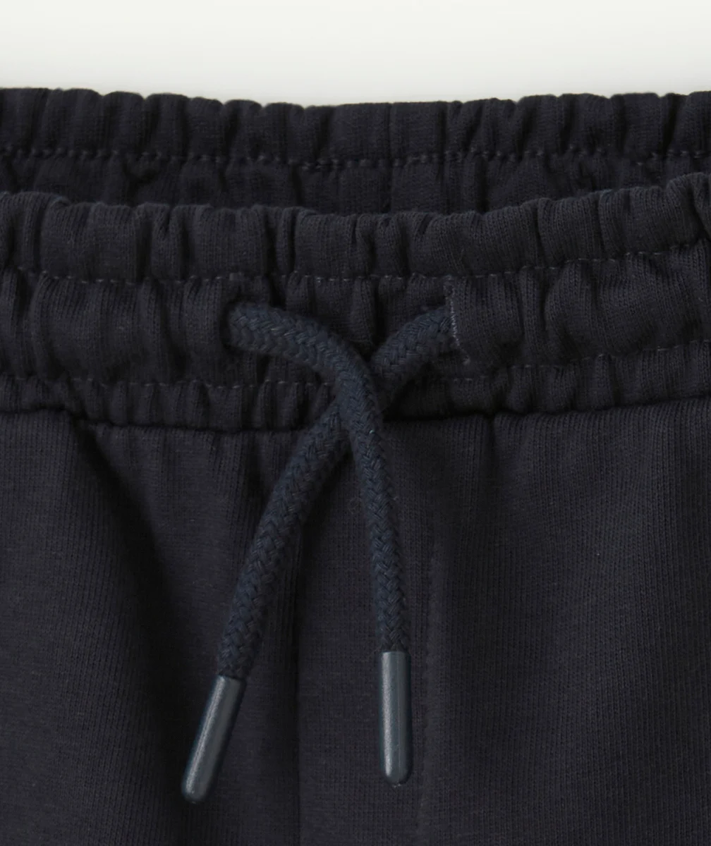 bermuda cargo garçon en coton bio bleu marine