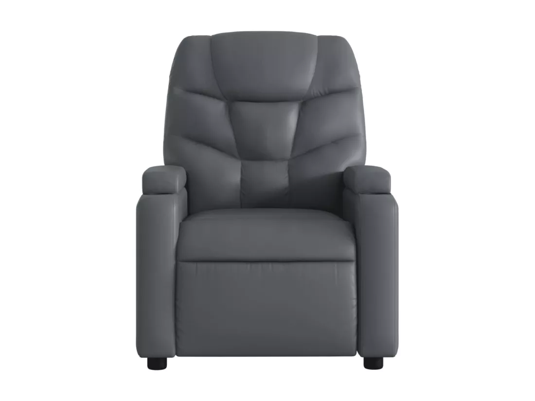 Fauteuil de massage inclinable Gris Similicuir