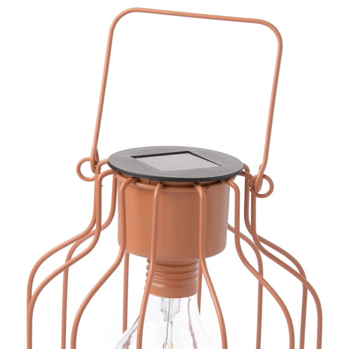 My Home LED-Solarleuchte aus Metall terracotta
