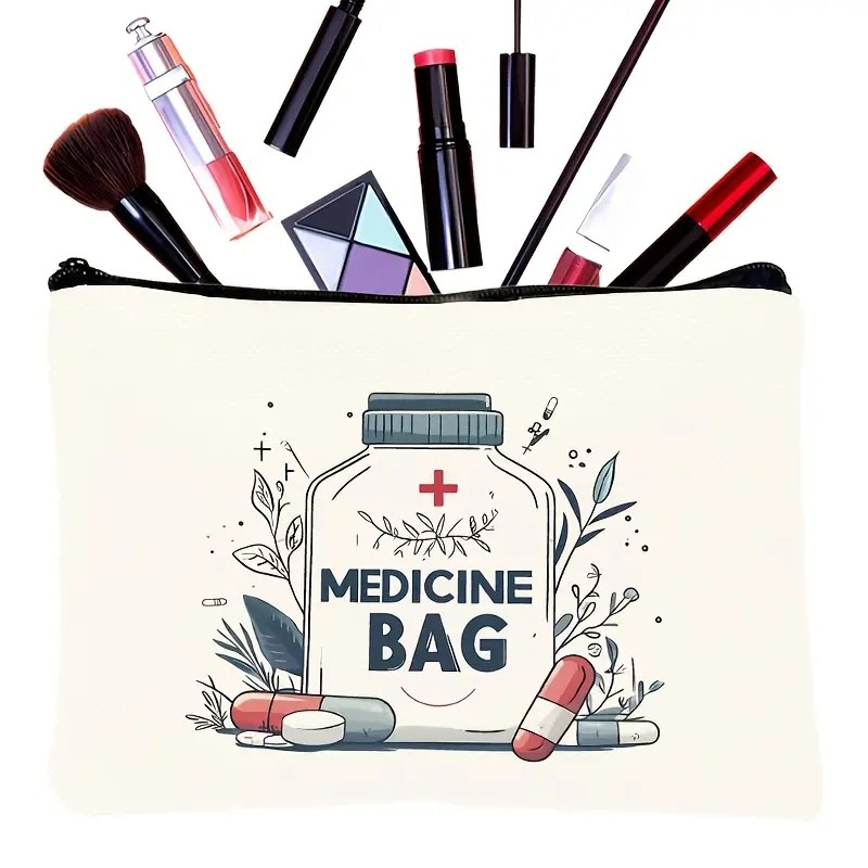 (21x16cm) Kosmetik Make Up Tasche Necessaire Organizer Bag mit Reissverschluss - Medicine Bag