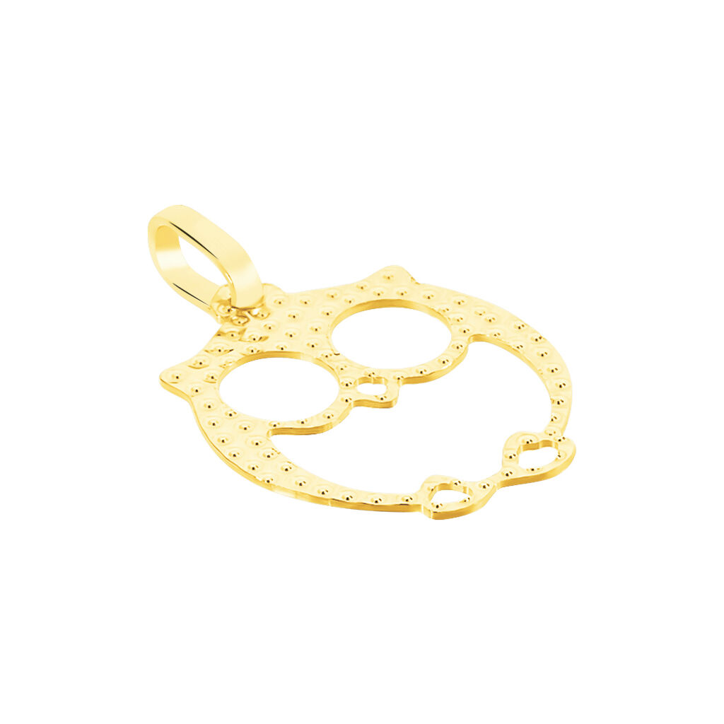Pendentif Ilies Hibou Or Jaune