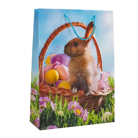 Idena Geschenktasche Ostern 25 x 8 x 35 cm, 1 Stück, 5-fach sortiert