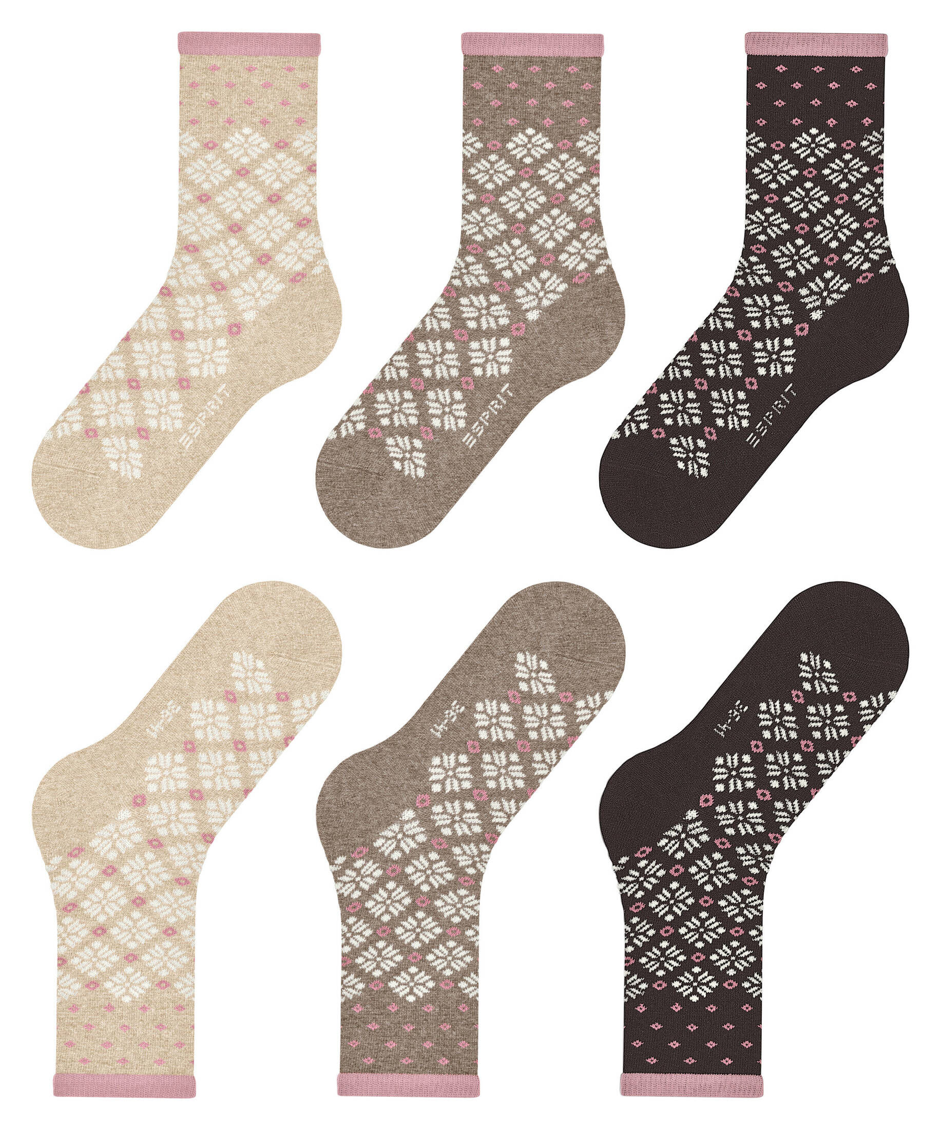 Esprit| Damen Socken Norwegian 3-Pack