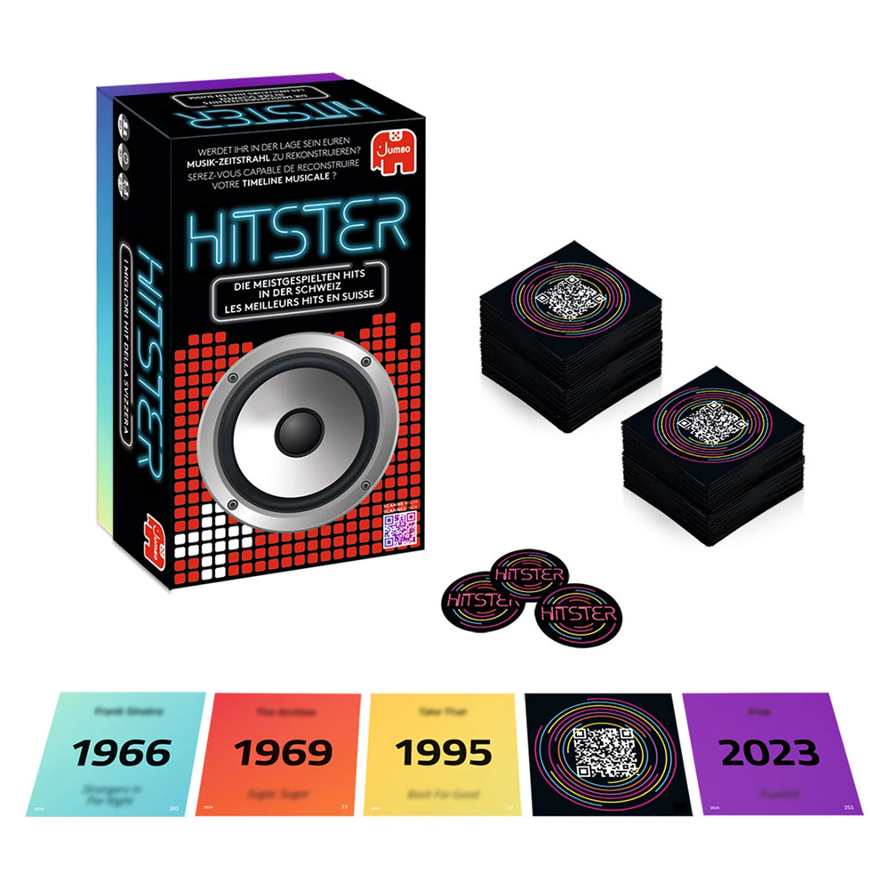 Hitster Kartenspiel Musik Quiz Gesellschaftsspiel für Erwachsene (1110100376) - Schweiz