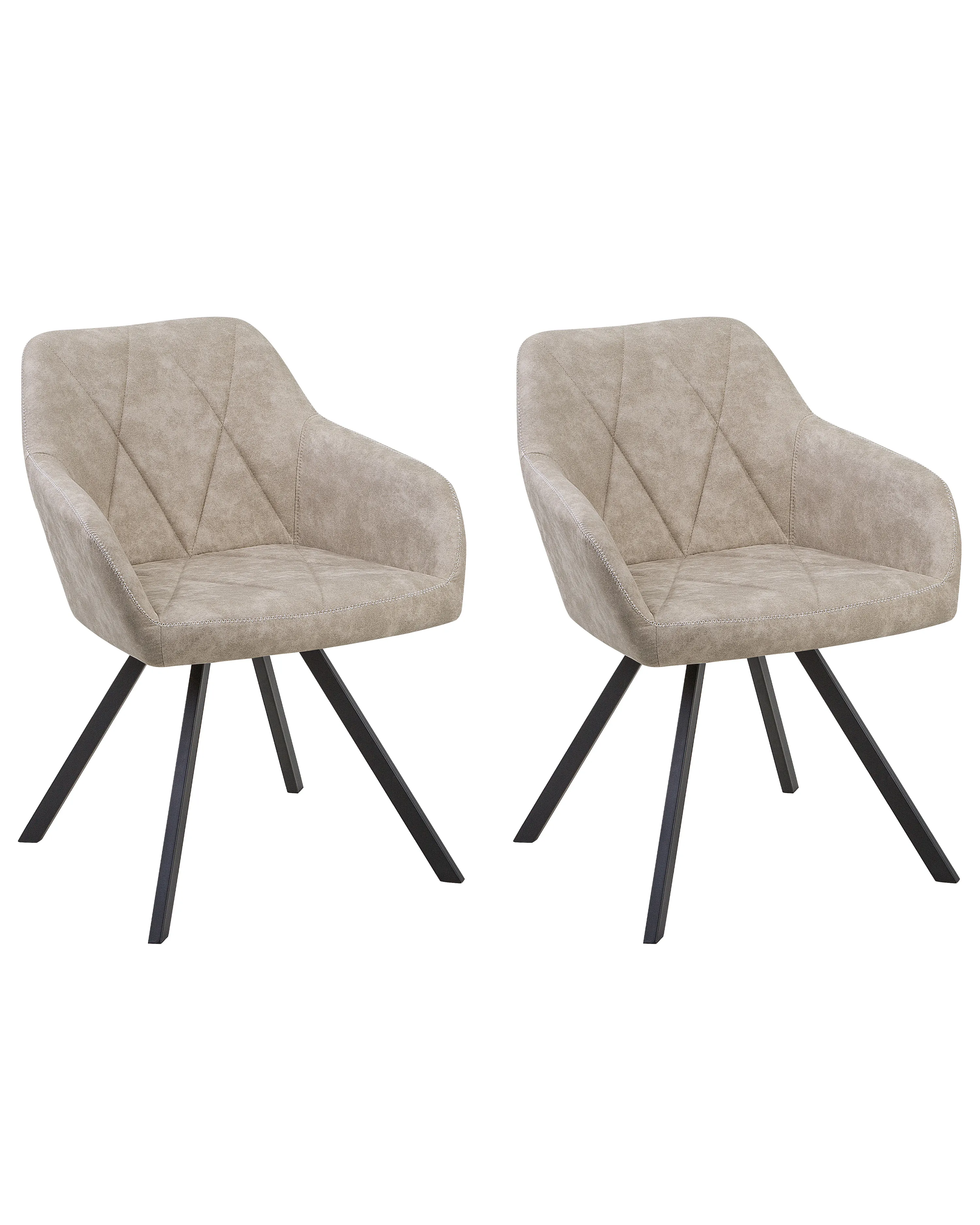Set van 2 eetkamerstoelen MONEE Beige