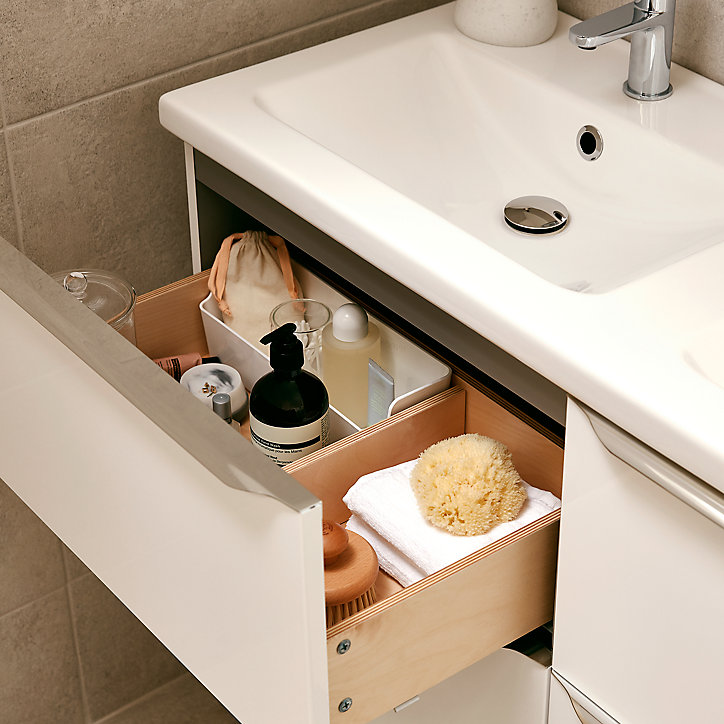 Meuble sous vasque à suspendre GoodHome Imandra blanc 120 cm