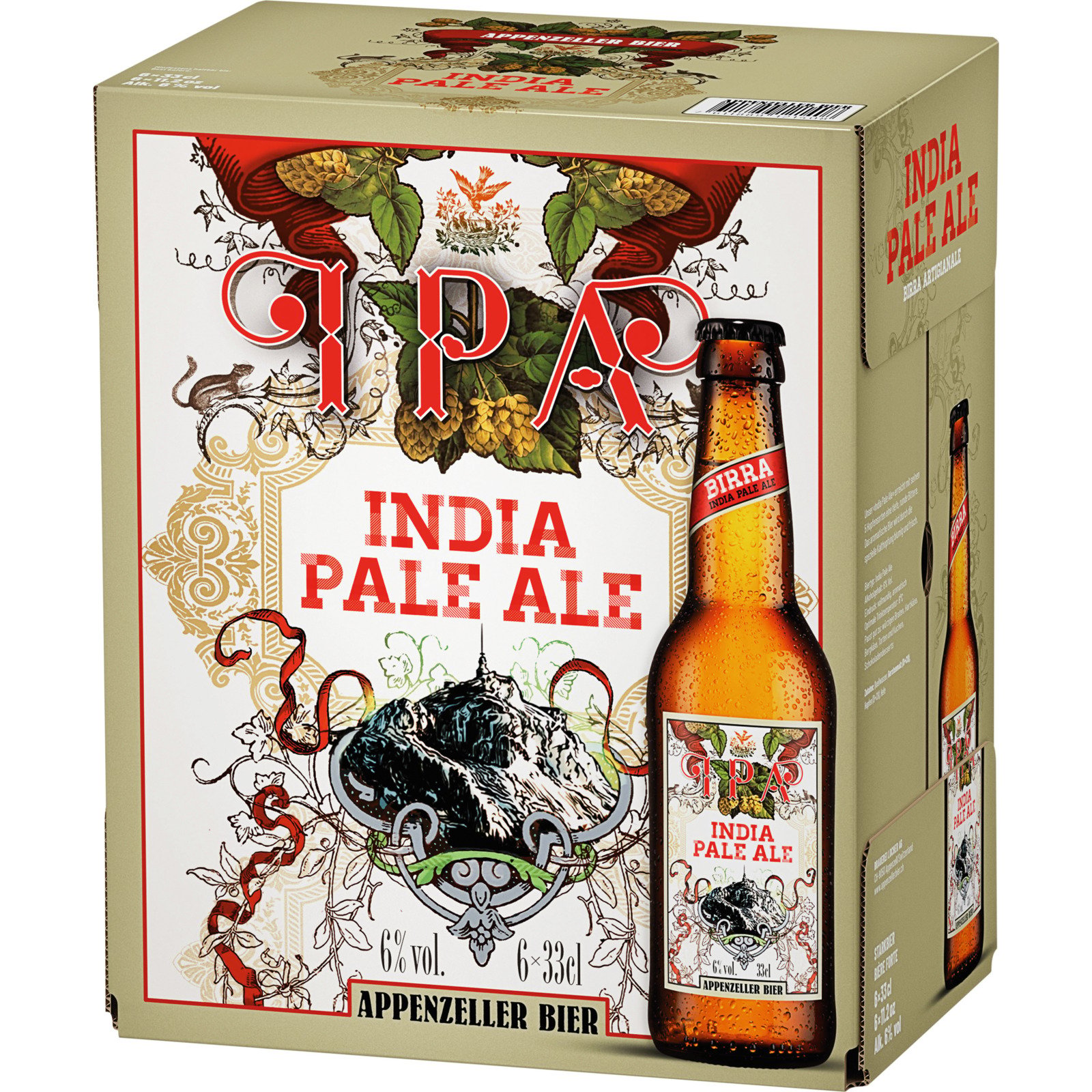 Appenzeller IPA Bier 6 x 33 cl Glas