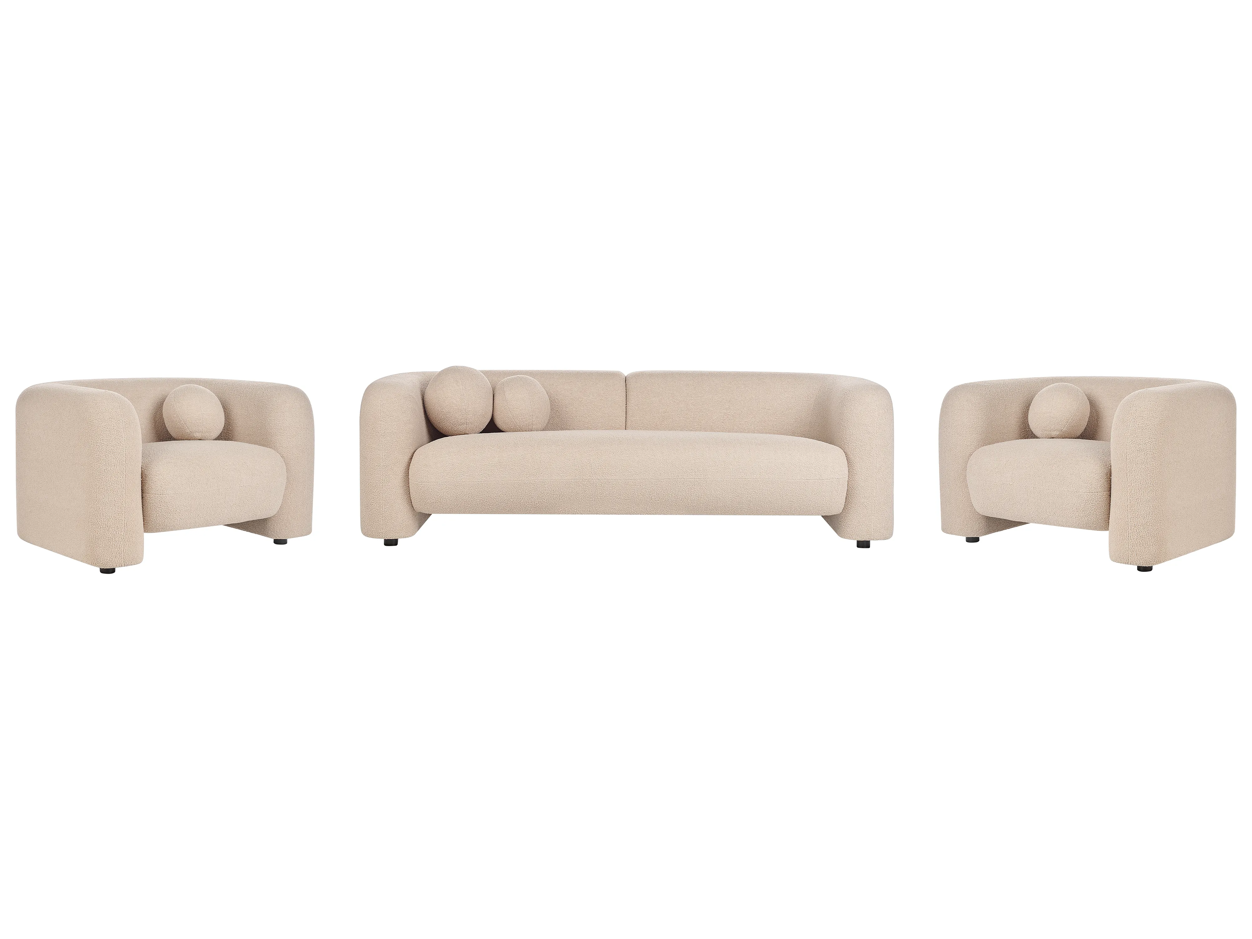 Bankenset 5-zits LEIREN Bouclé Beige