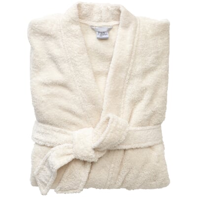 Unisex-Bademantel, Naturweiß