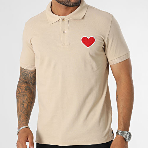 Polo Manches Courtes Taupe