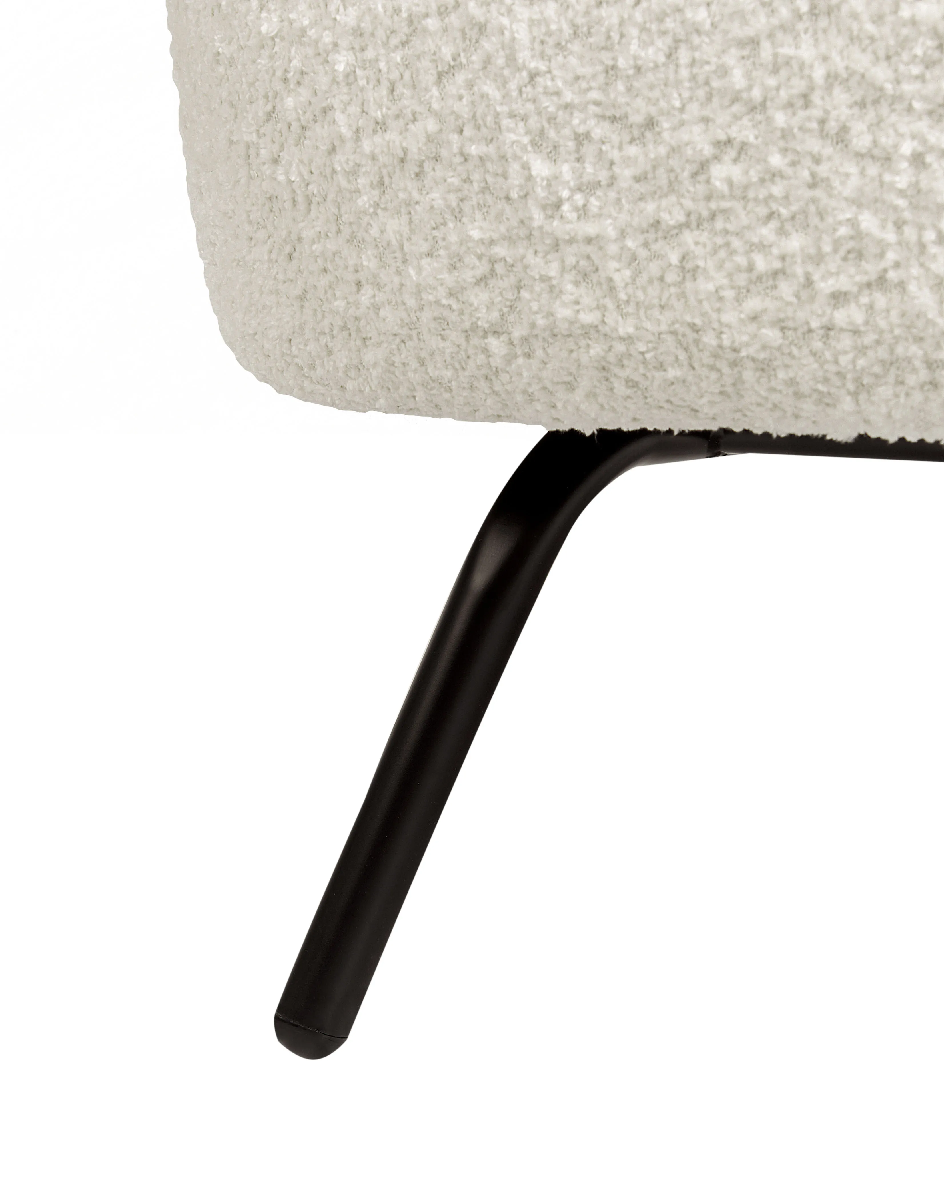 Fauteuil MAKELA Bouclé Gebroken wit