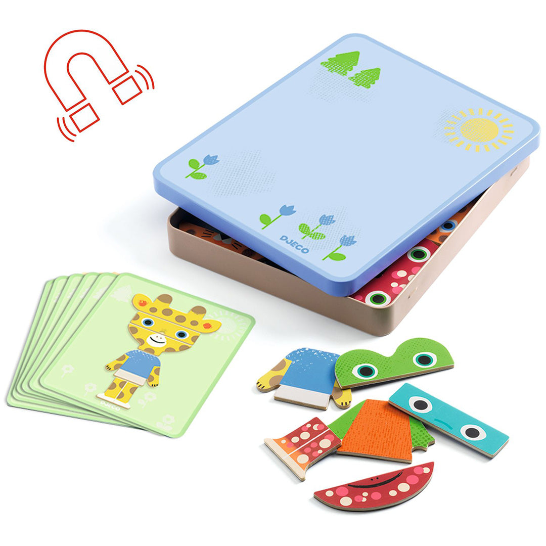 djeco magneetset inzebox animals - 29st