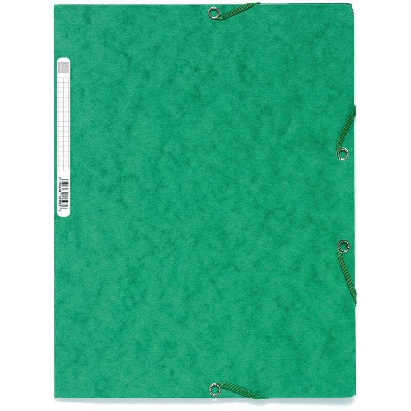Chemise 3 rabats à élastiques carte lustrée 400g/m2 - A4 - Couleurs assorties