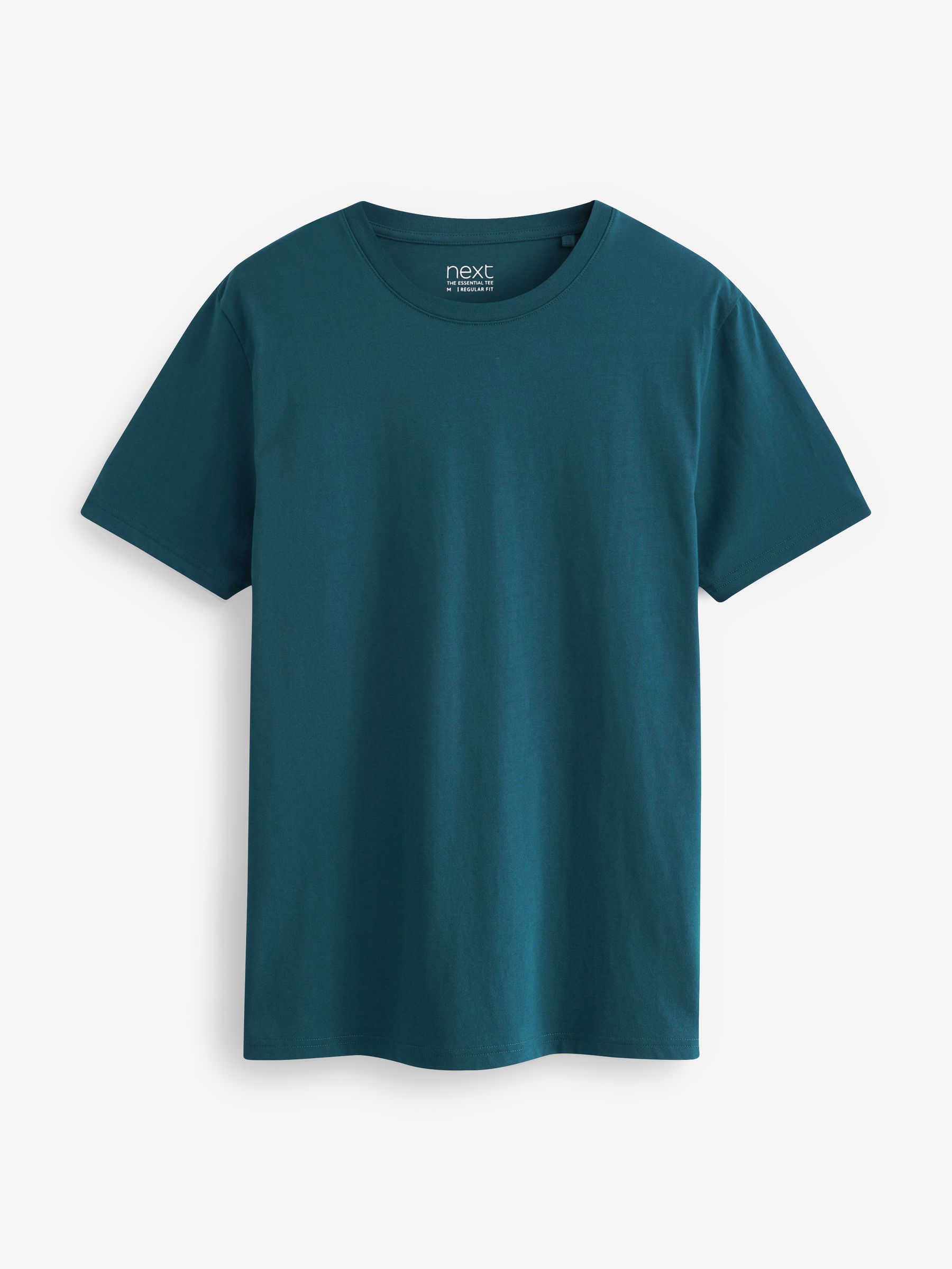 Marineblauw/ blauwgroen/ wit/ zwart/ groen/ bordeauxrood - Normale Pasvorm - Essential katoenen T-shirts verpakking van 6
