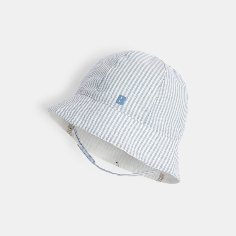 Chapeau cloche réversible bébé garçon Blanc