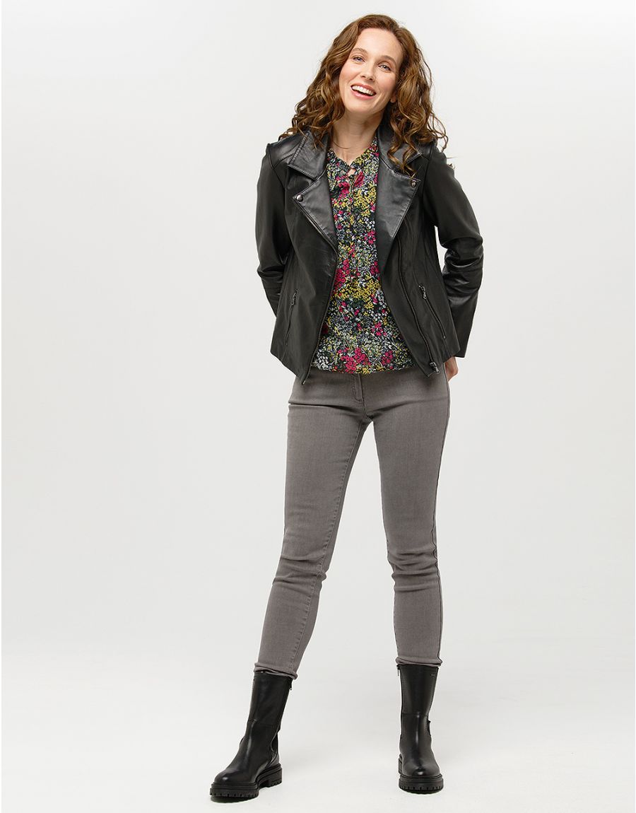 Veste 100% cuir noir