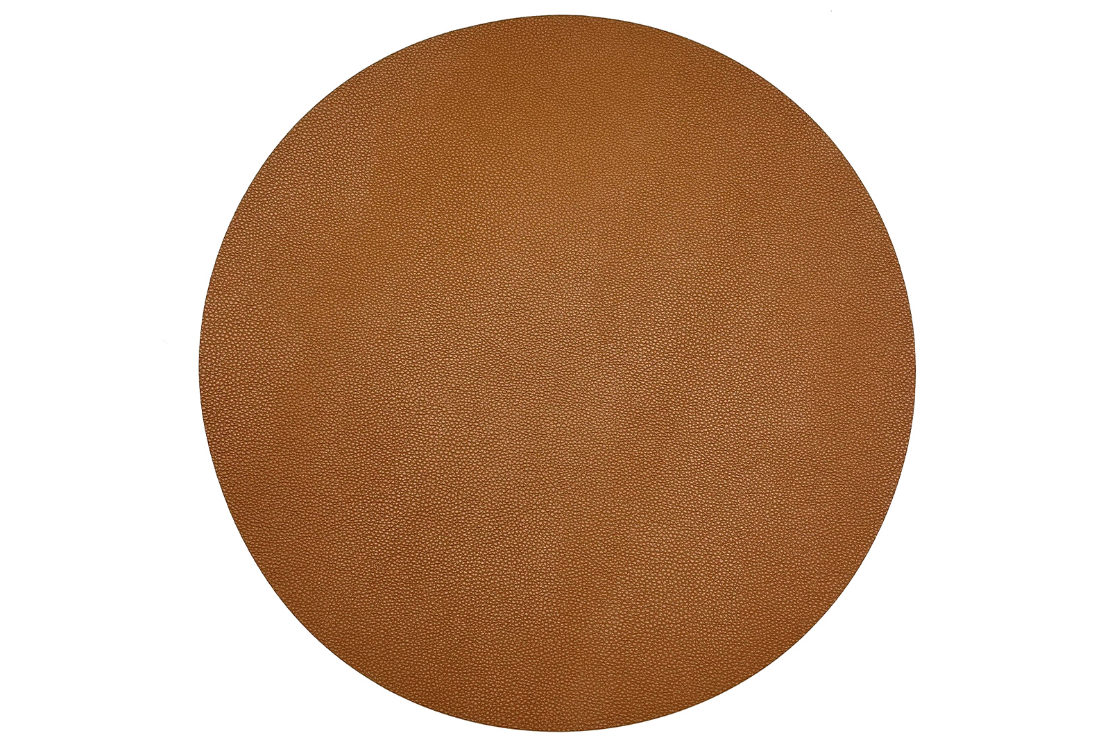 Lagos rund spisebrikke Cognac farget skinnimitasjon. Ø38 cm