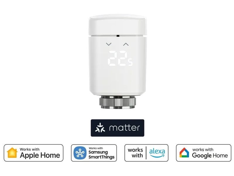 Eve Systems Heizkörperthermostat Eve Thermo, Matter, Weiss Smarte Heizkörperbedienung