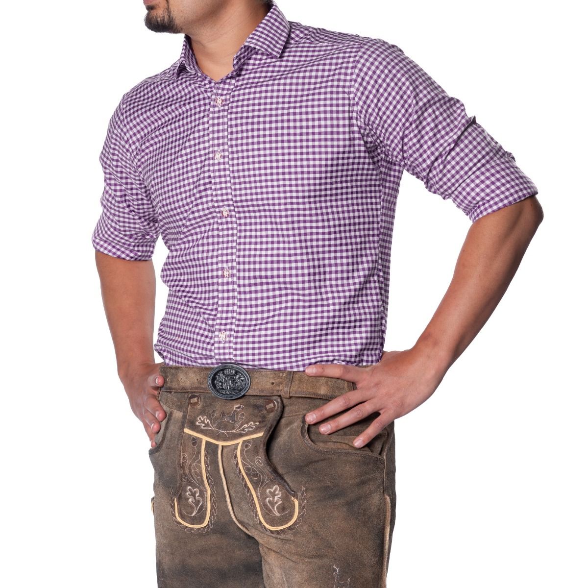 Oktoberfest Blouse Paars Heren