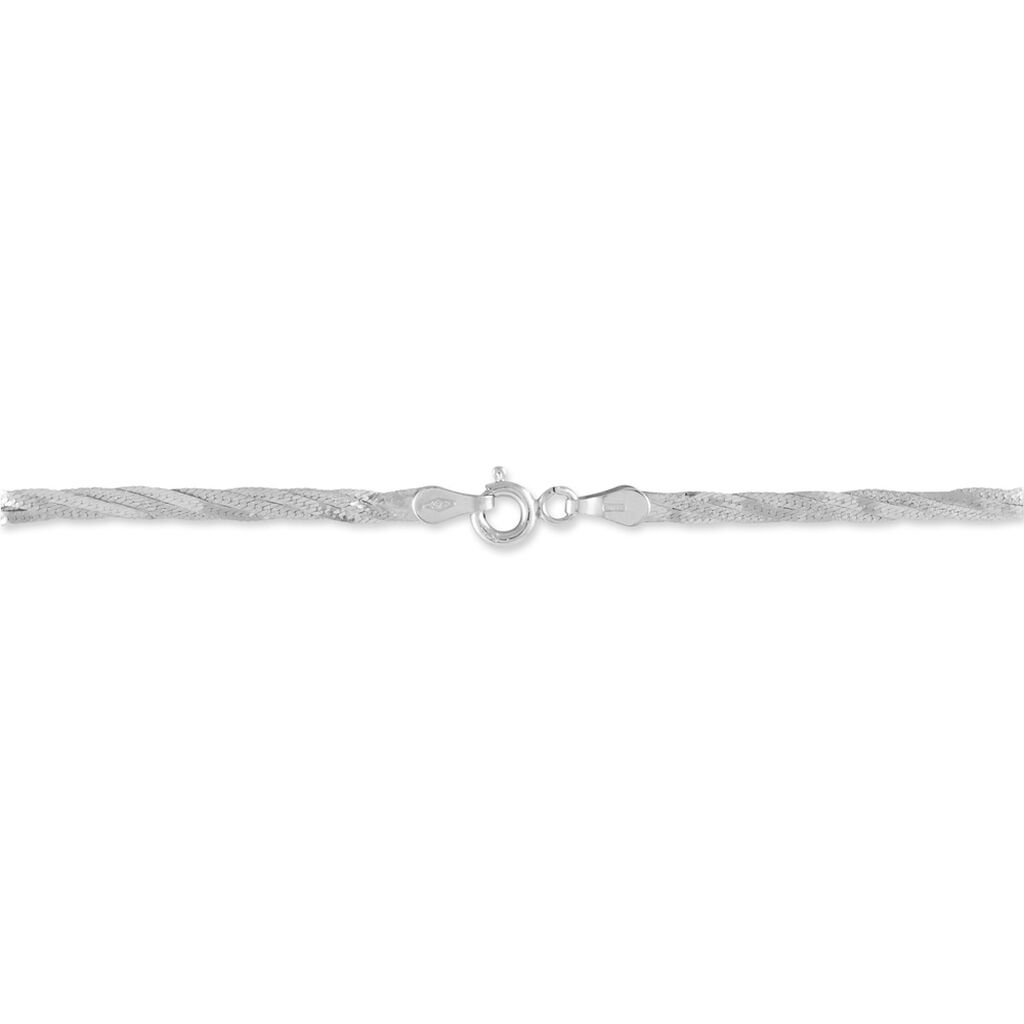 Bracelet 2 Fils Or Blanc