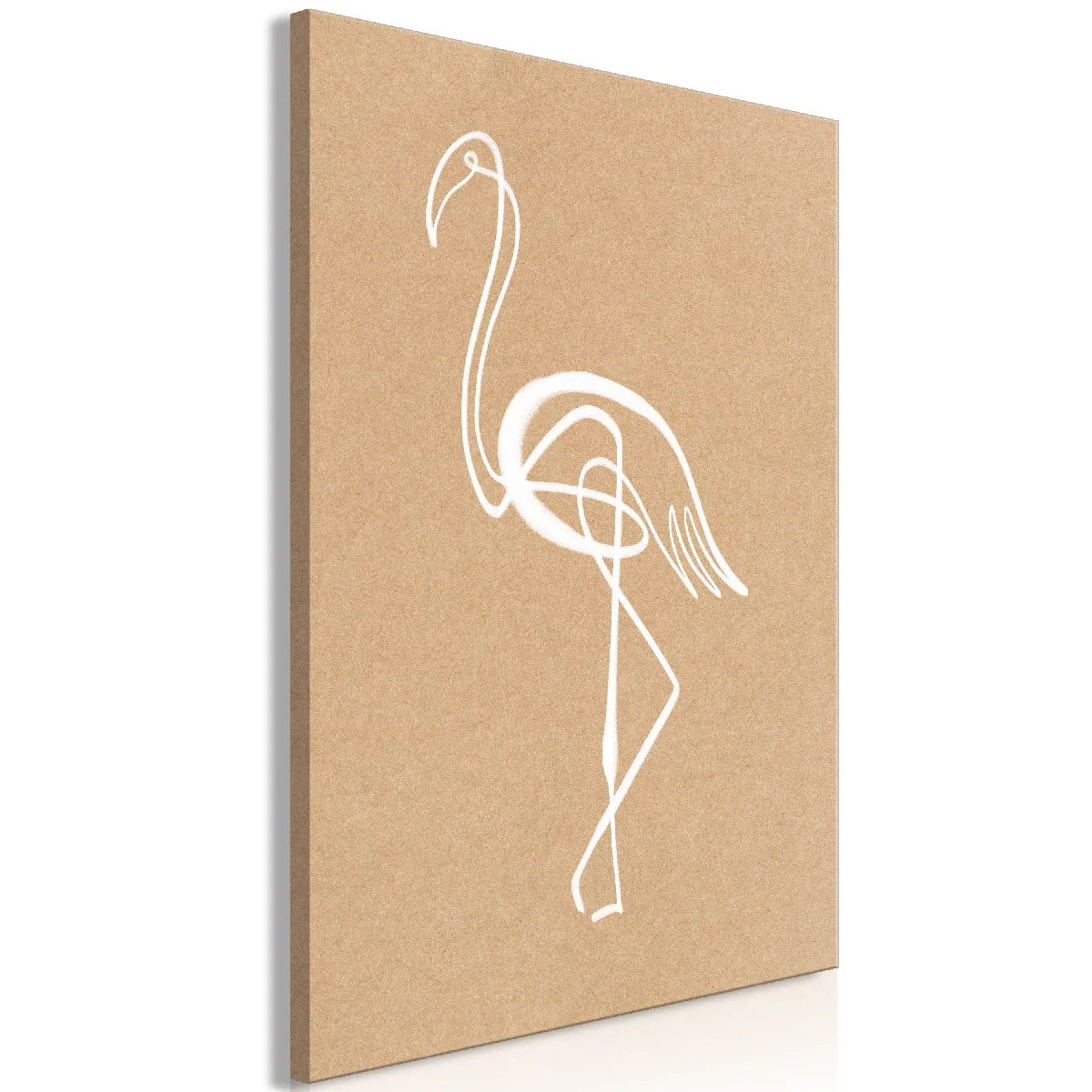 Decoshop26 Tableau Flamant Blanc 60x90 cm