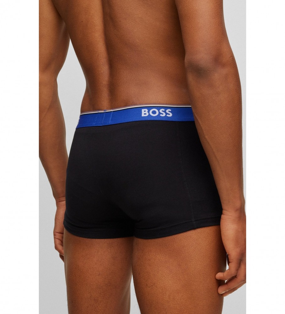 Pacote com 3 cuecas boxer pretas da BOSS