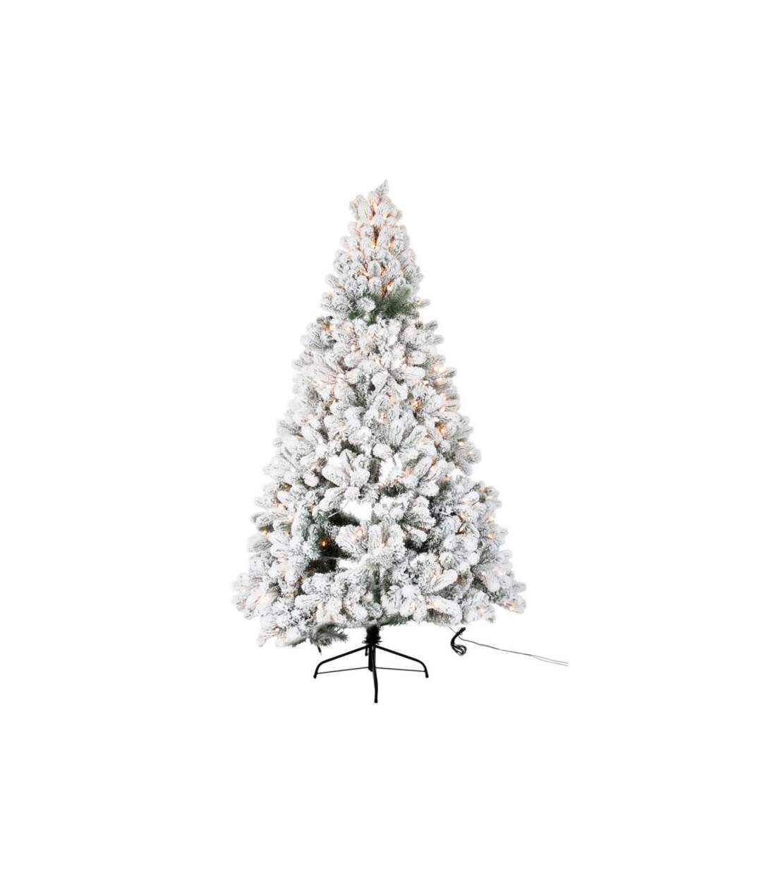 Paris Prix - Sapin De Noël led Enneigé 210cm Vert