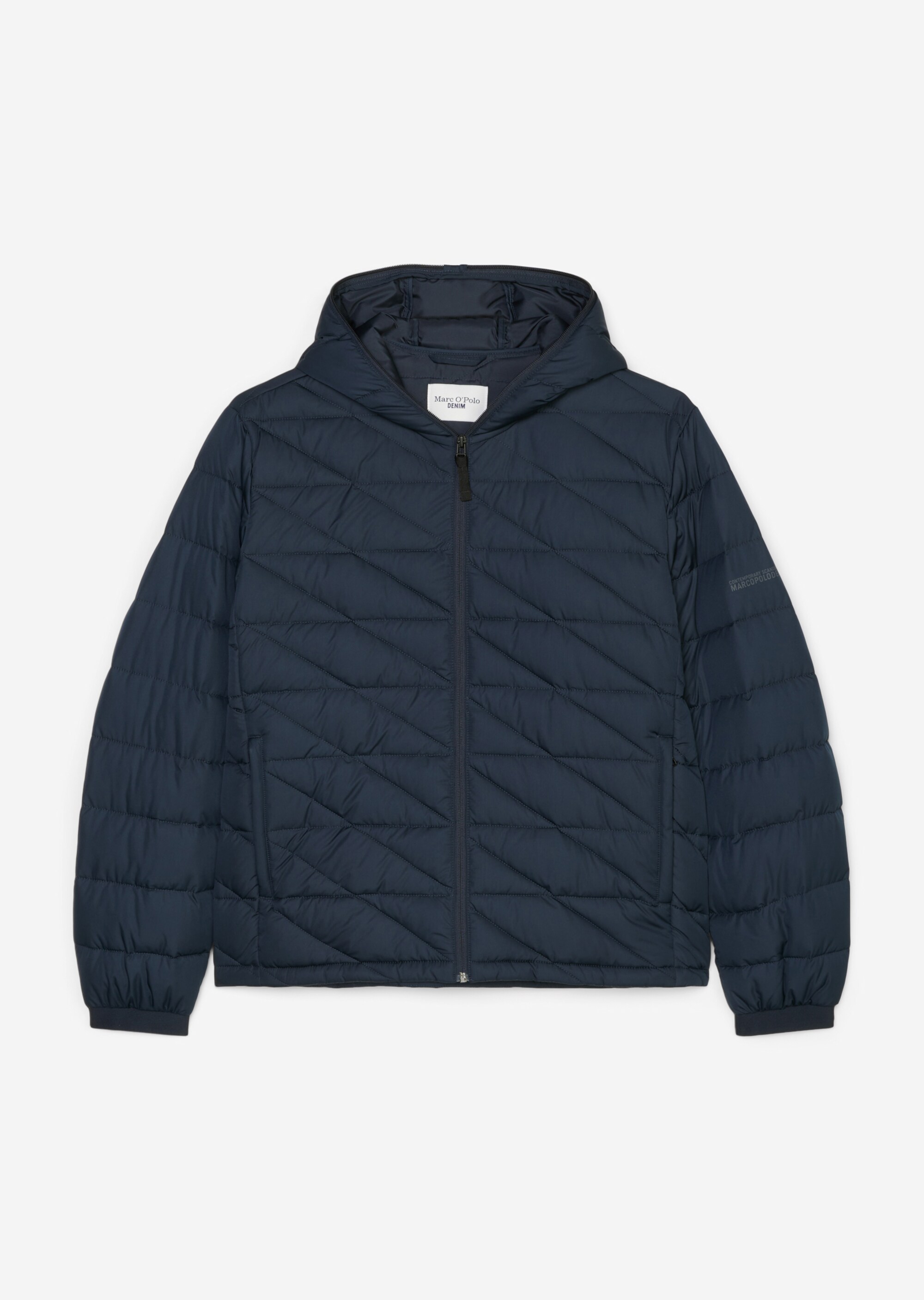 Leichte Kapuzen-Steppjacke regular mit markantem Frontzipper bis zum Scheitel