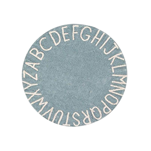 Teppich Round ABC Vintage Blue-Natural