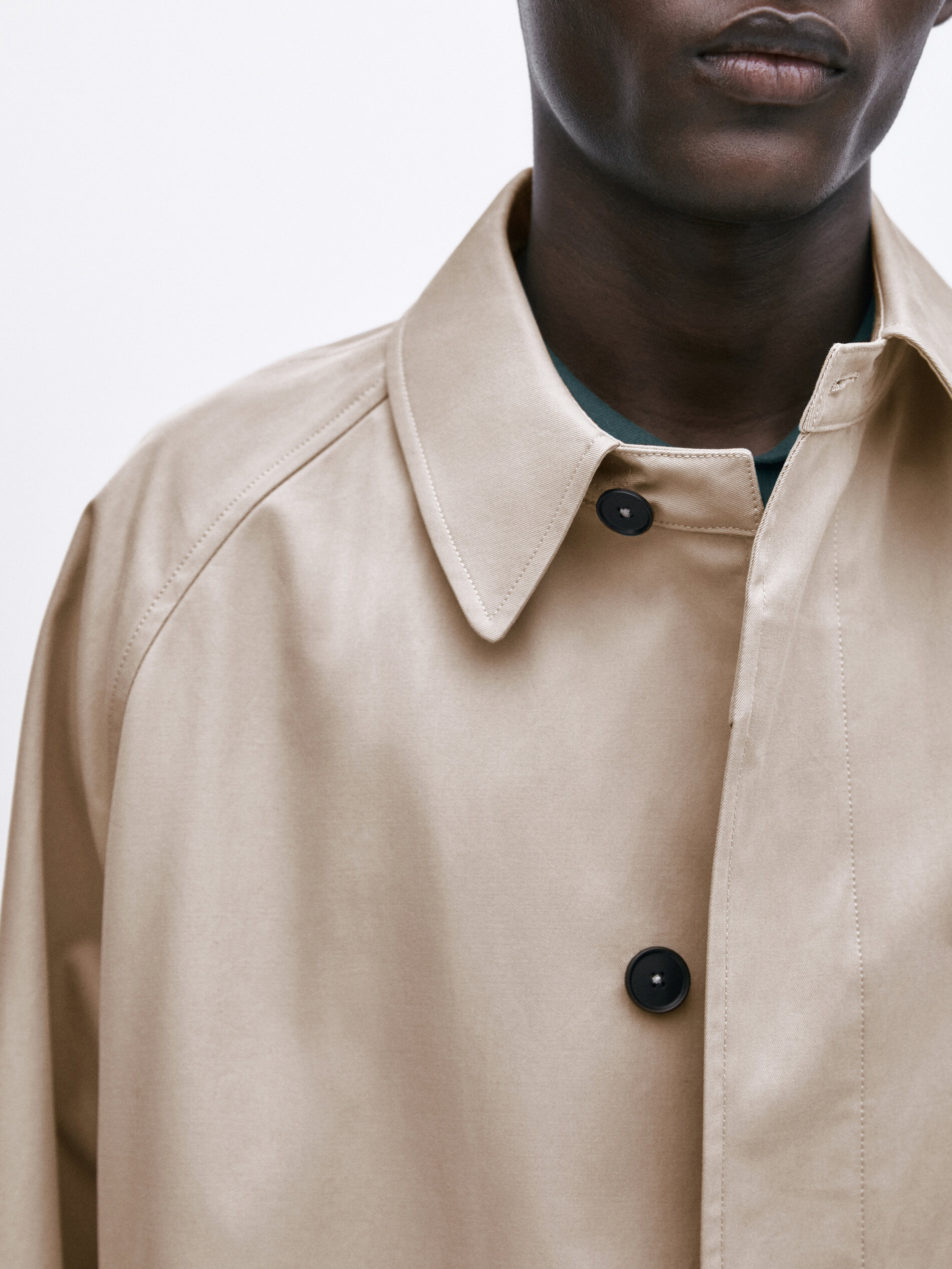 Trench coat volumoso em algodão - Studio - ARENA