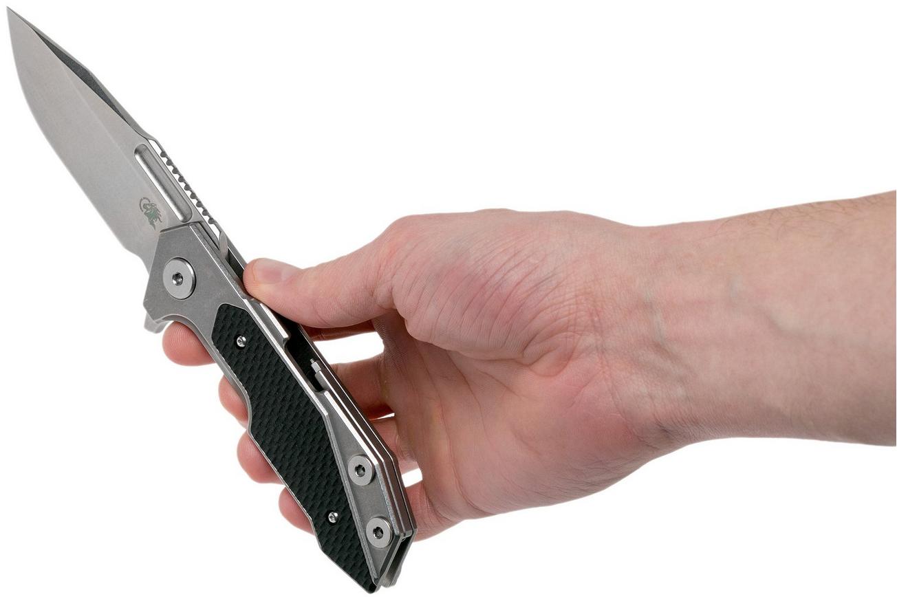 Rick Hinderer Fulltrack Spearpoint 20CV Black G10 zakmes