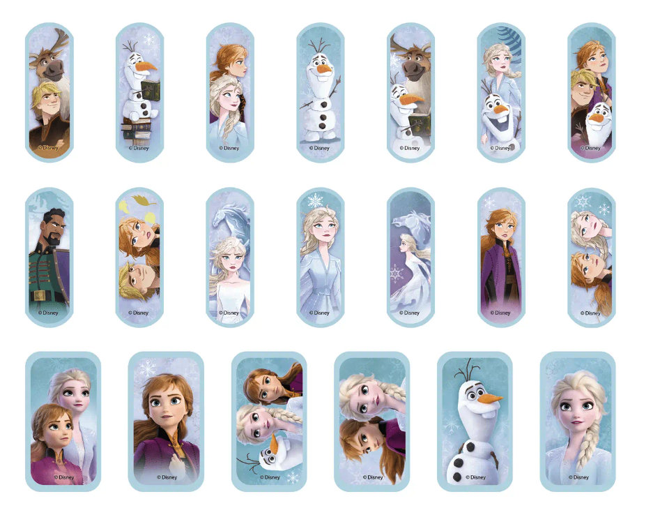 (20er Set) Disney Kinder Pflaster Strips Wundverband (48371-00000-46) Lizenziert - Frozen 2