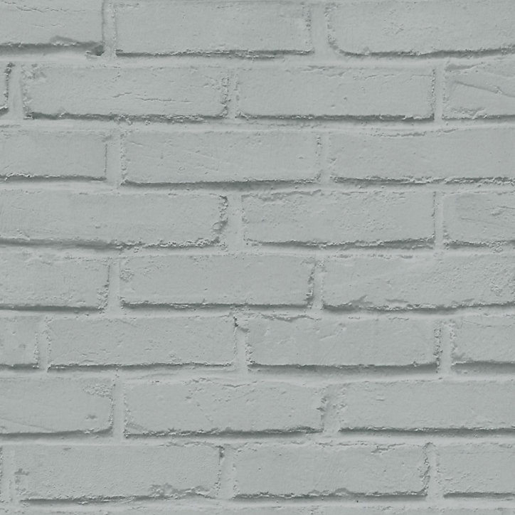 Papier peint imitation brique vinyle sur intissé Luynes GoodHome gris clair
