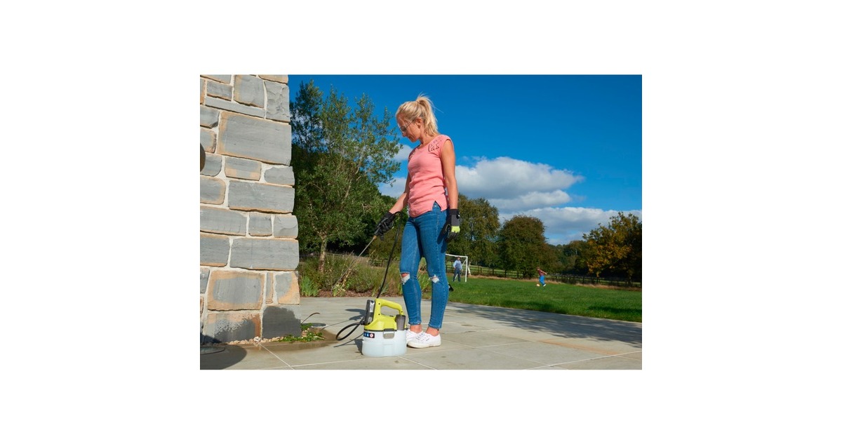 Ryobi18V Snoerloze accu onkruidsprayer drukspuit  (Groen/zwart, OWS1880, 18V)