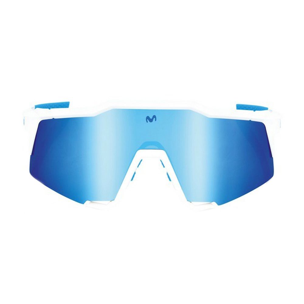 100 percent SPEEDCRAFT - Lunettes de soleil movistar team white/hiper blue multilayer mirror