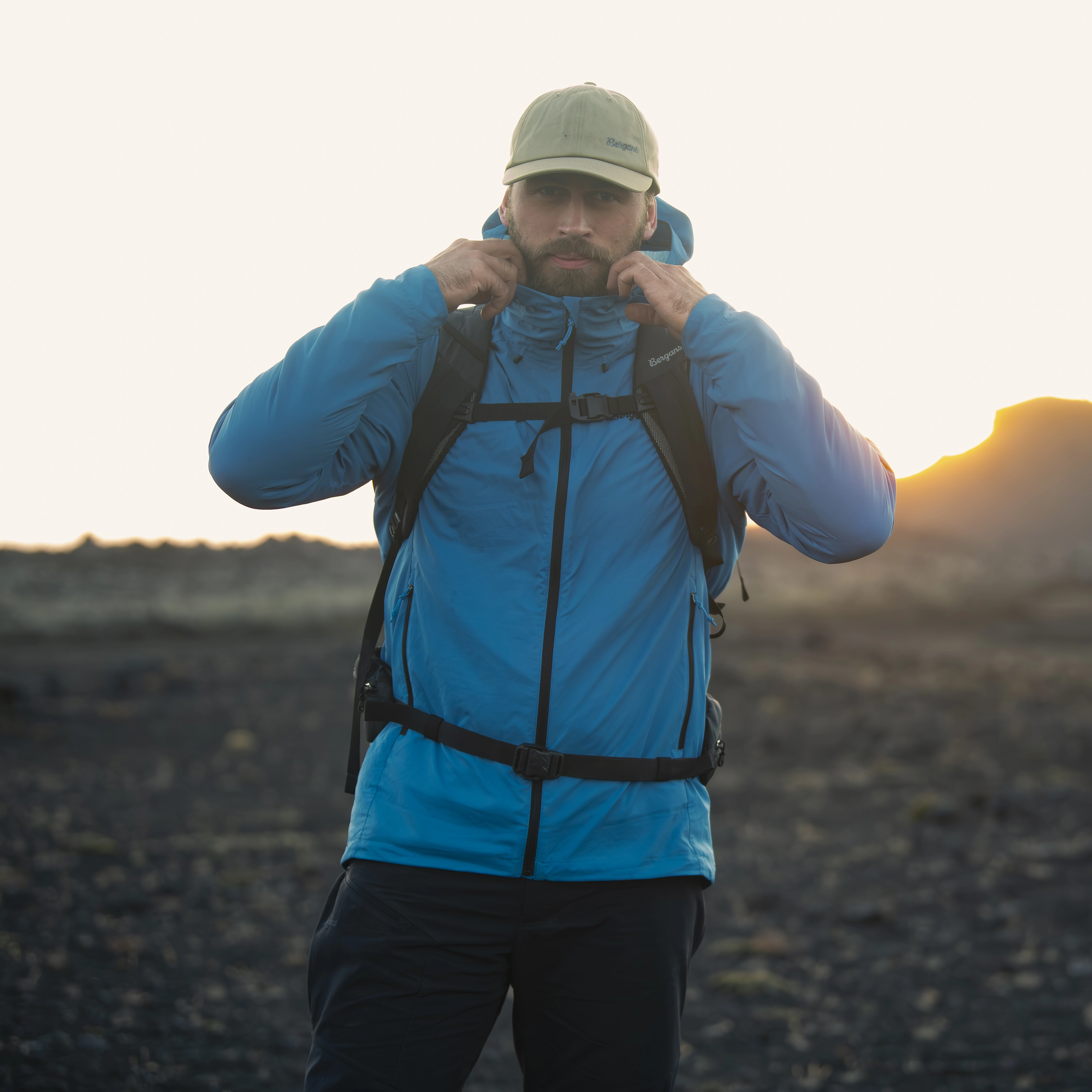 Rabot Windbreaker Jacket Men Dark Aqua Lagoon