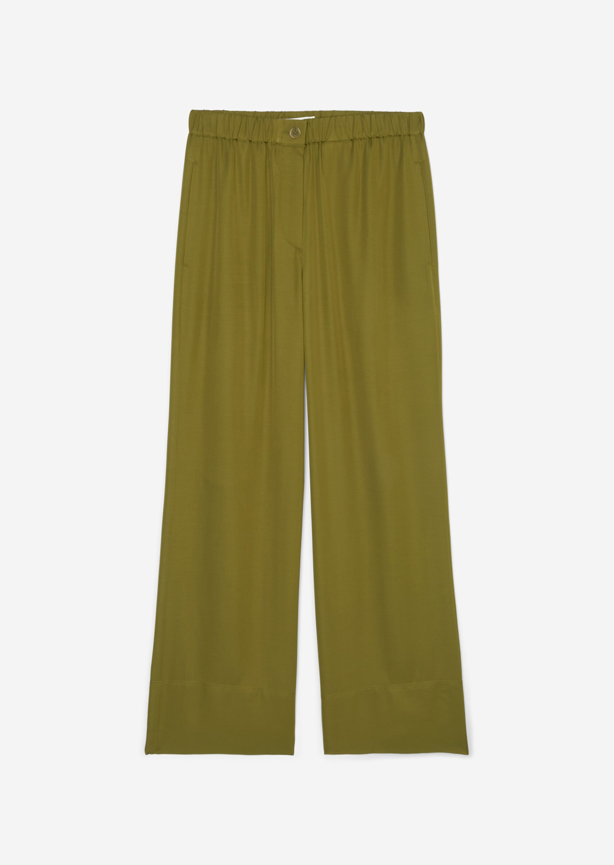 Fließende Wide Leg Pantsaus Viskose-Twill