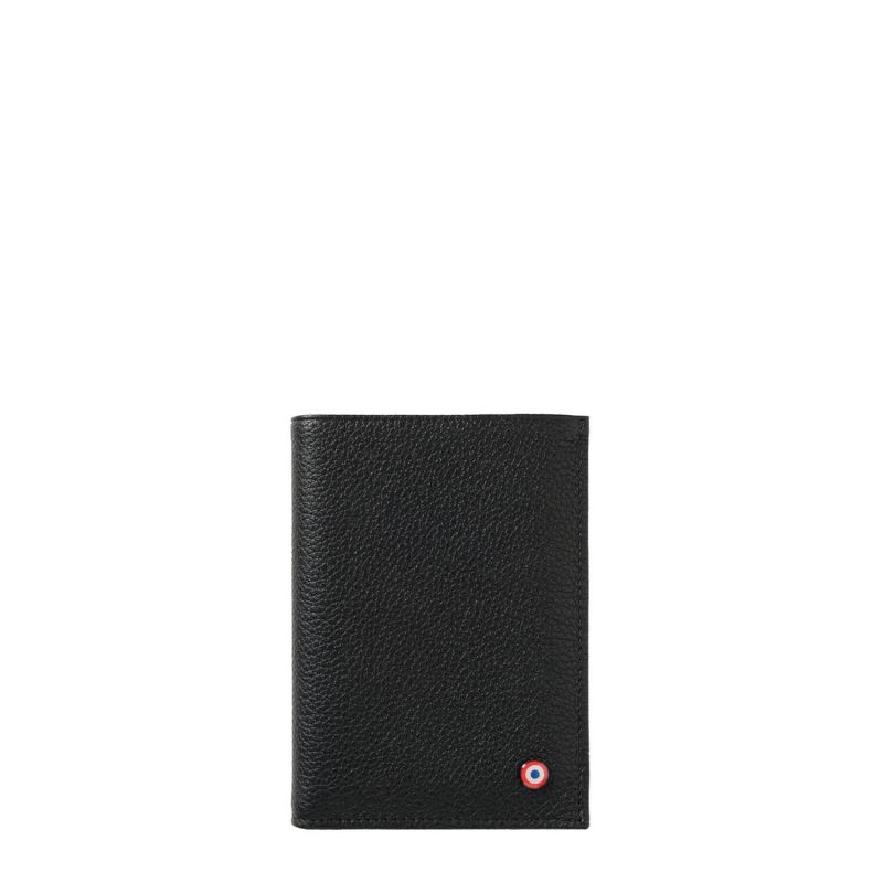 Petit Portefeuille Victor en cuir grainé Noir c'est noir