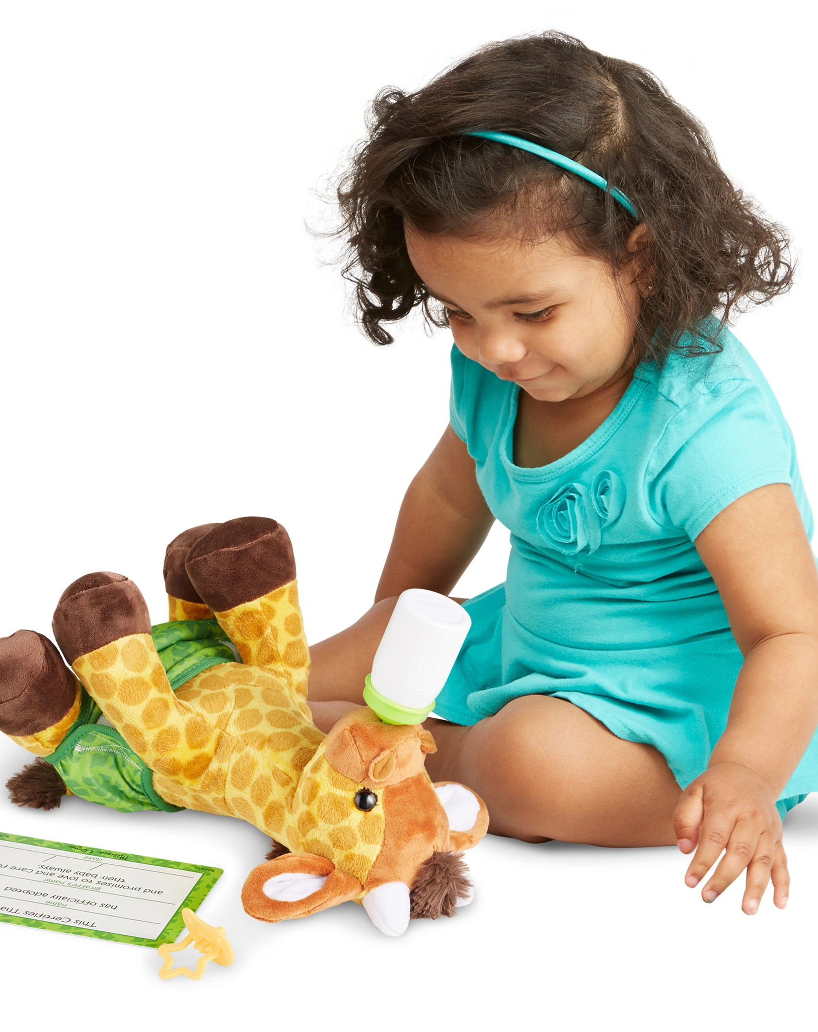 Kuscheltier BABYGIRAFFE (28cm) mit Zubehör