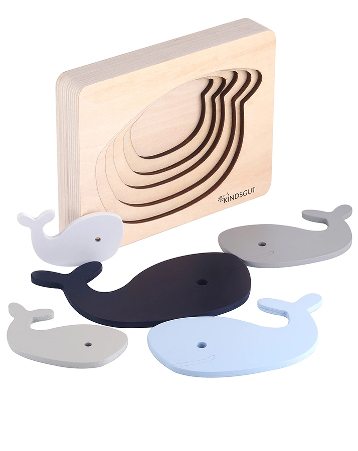 Lagenpuzzle WAL 6-teilig aus Holz