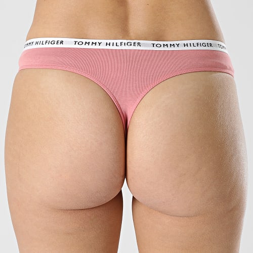 Lot De 3 Strings Femme 2828 Noir Rose Marron