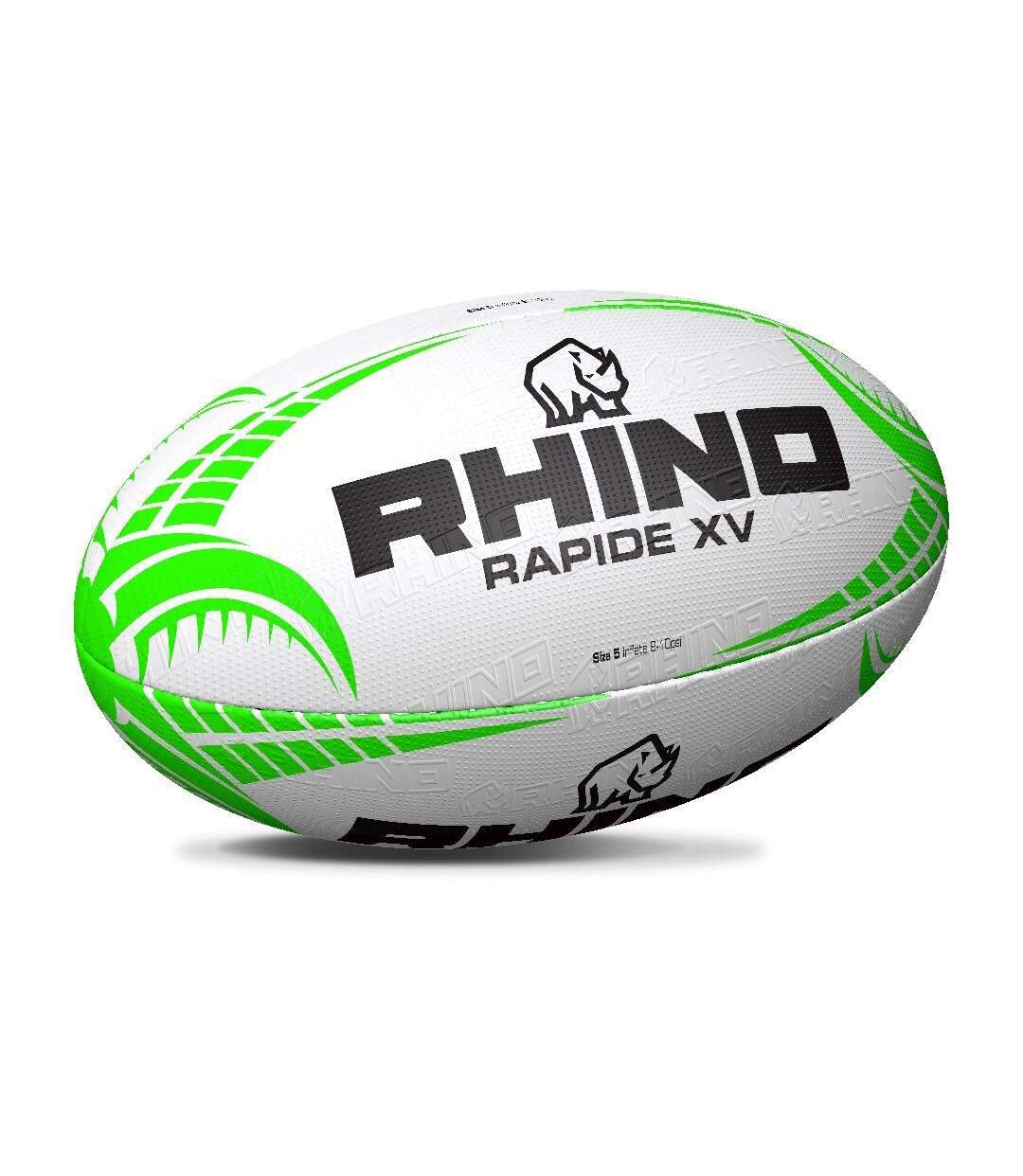Rhino - Ballon de rugby RAPIDE (Blanc) (Taille 5) - UTRD1452