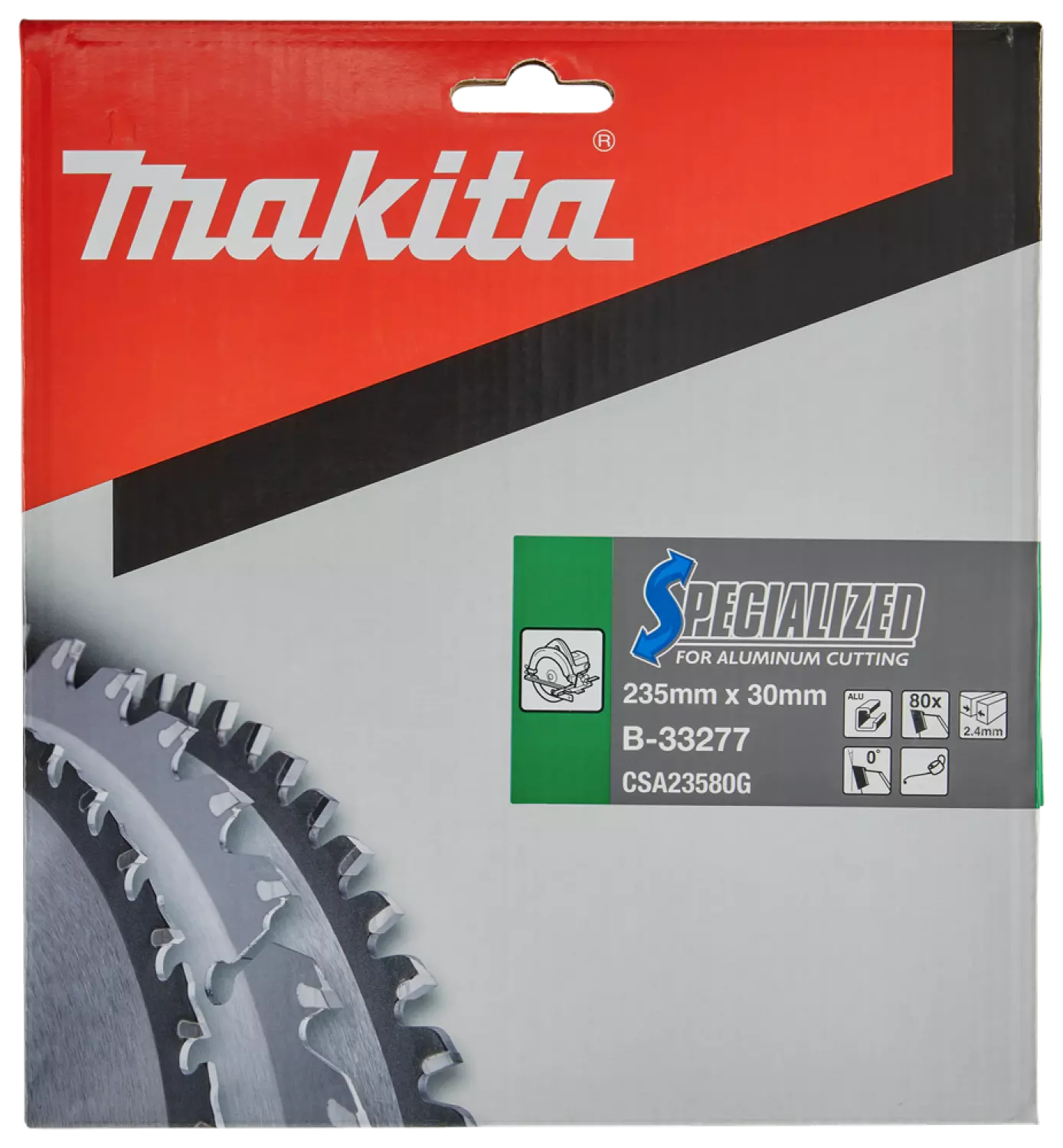 Makita B-33277 Cirkelzaagblad Aluminium - 235x30x2,4 80T
