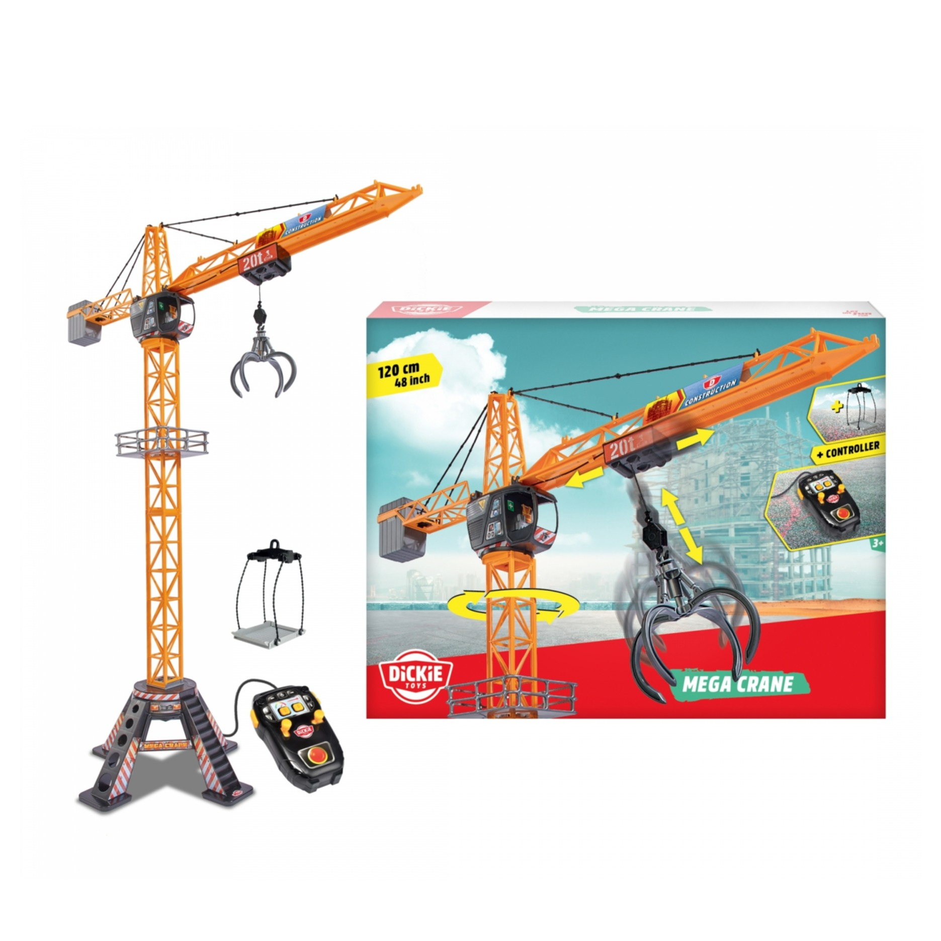 Mega Crane Kinder Spielzeug Baustellen Kran mit Controller Batteriebetrieben (201139012)