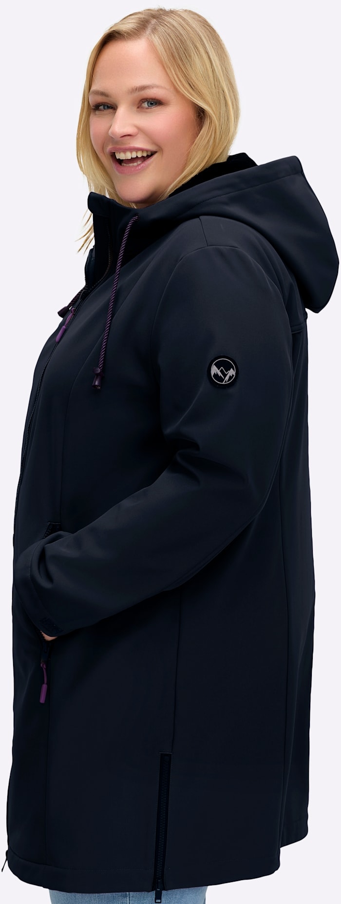 Sheego Softshelljacke mit Kapuze