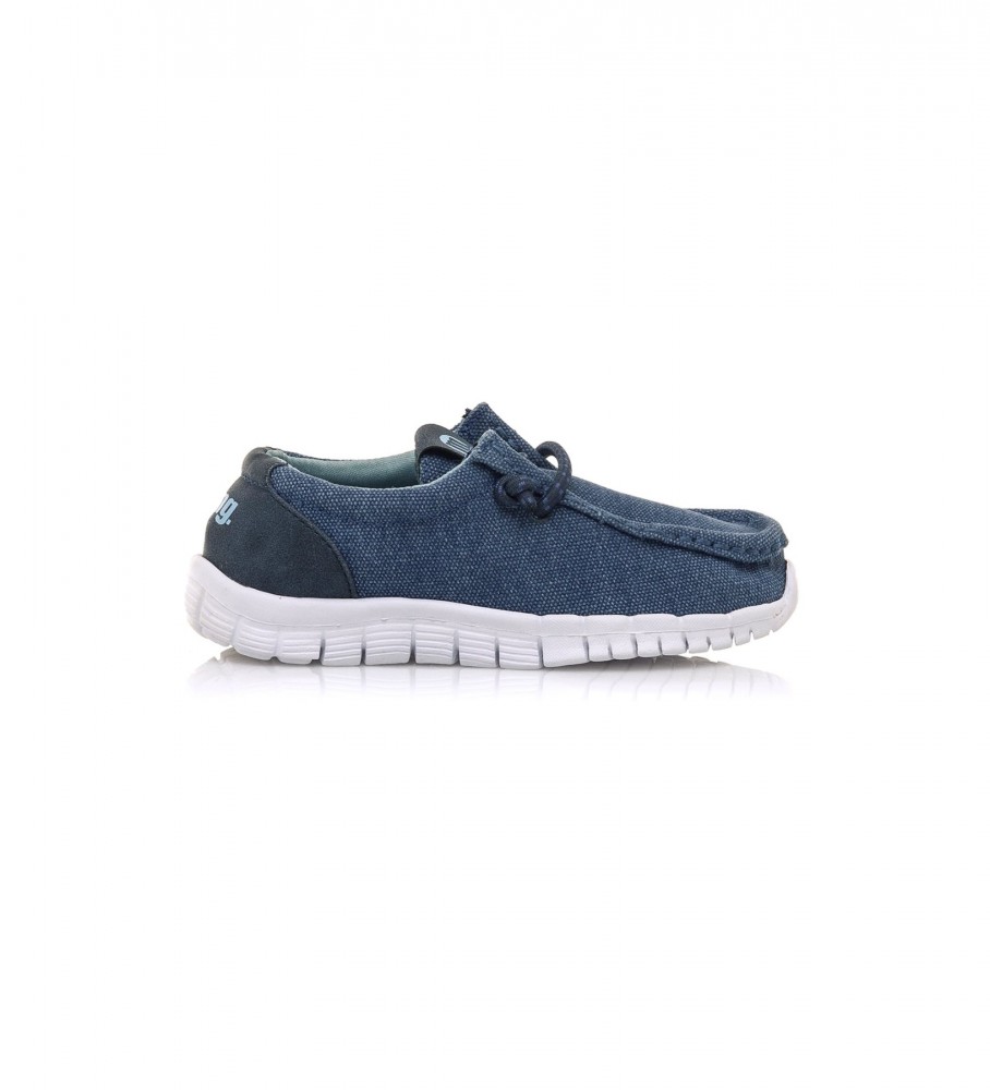 Mocassins azuis submarinos da Mustang Kids