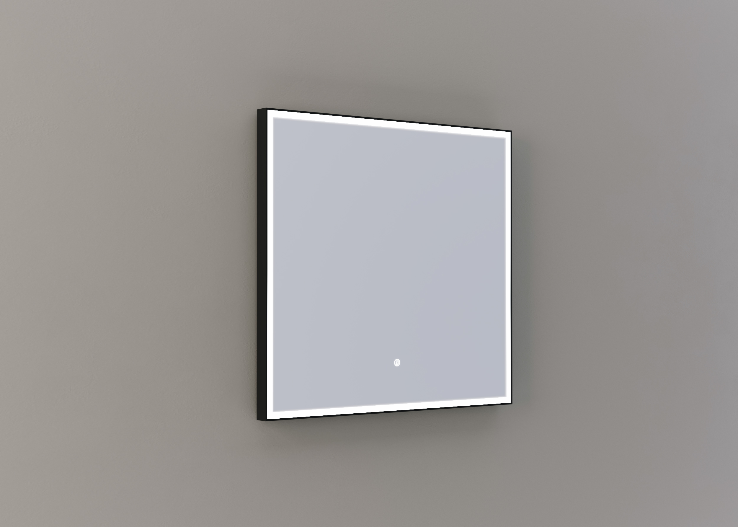 Thebalux M26 spiegel 80x75cm met verlichting en verwarming mat zwart