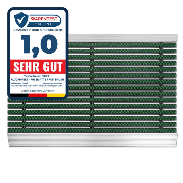 Deurmat - Profi Brush - Vuilvangmat met aluminium frame / Groen 50 x 80 cm